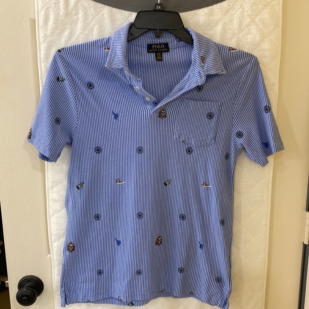 Boys XL Ralph Lauren Polo printed polo shirt in excellent condition.